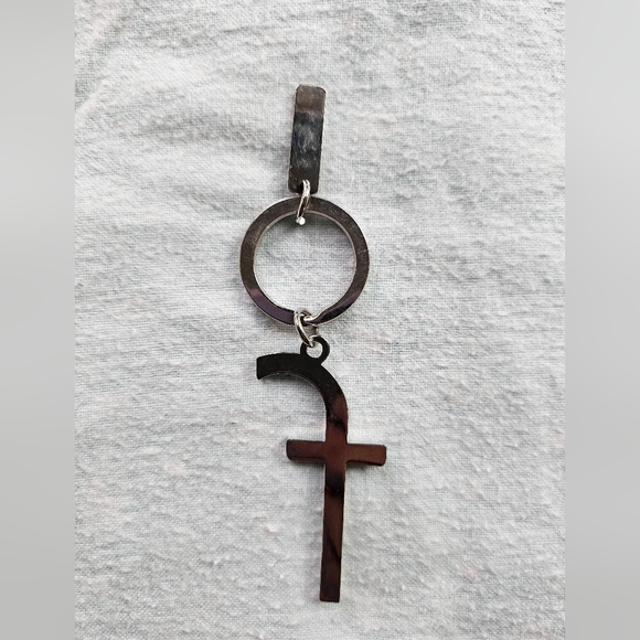 Bombay Duck Pave "f" Initial Bling Keychain, Clear Rhinestones, Silver, NWOT - Picture 4 of 7